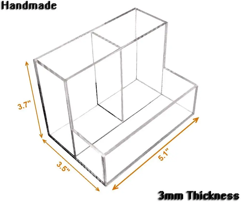 
Прозрачный акриловый Настольный канцелярский Органайзер, настольный держатель для ручек и бумажных зажимов 