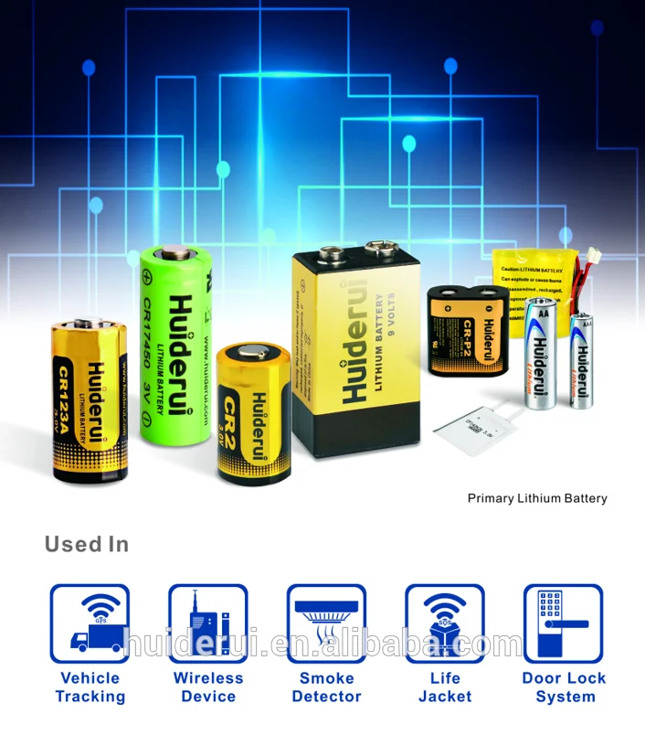 CR123A  3V 1600mAh With Tab Primary Lithium Battery