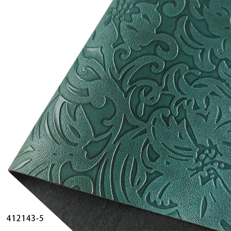 54'' Wide Faux Leather Fabric Tooled Floral Copper by The Yard (Fake Leather  Upholstery ) 