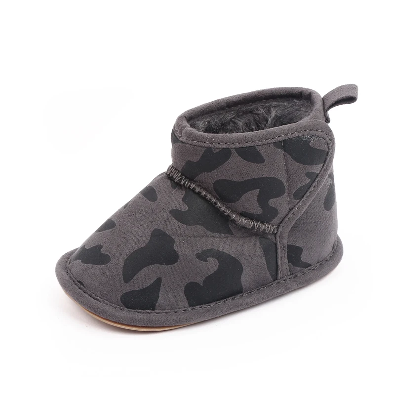 New Winter Fleece Thickened Soft Base Camouflage Anti-slip Baby Girls and Boys Warm Cotton Boots supplier