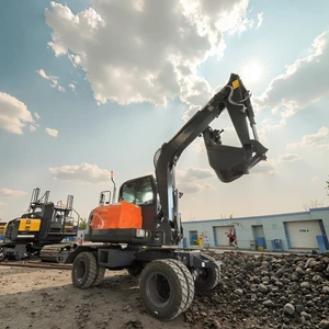 High Quality EPA and EuroV Engine Digger Construction Equipment Excavator 6Ton Hydraulic Wheeled Excavator for Sale