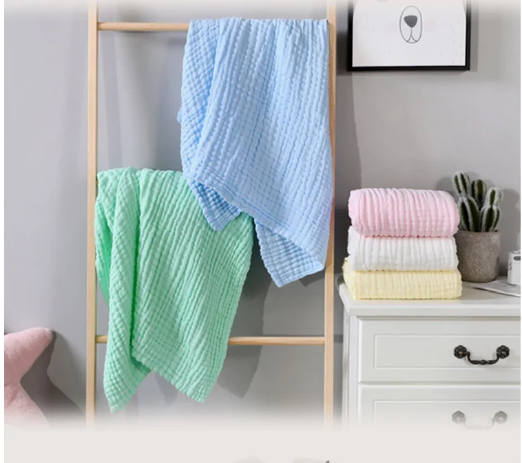 Custom Newborn Baby Blankets 6 Layers Wholesale Breathable Muslin Blanket 100 Cotton Soft Baby