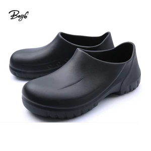 Summer Whosale New Design Professional Work Waterproof Anti Slip Black and White Chef Shoes