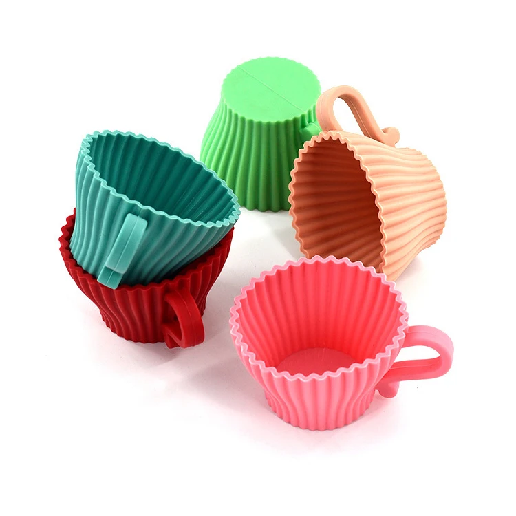 Oem&odm 3.35inch Silicone Baking Cups Reusable Muffin Liners Nonstick