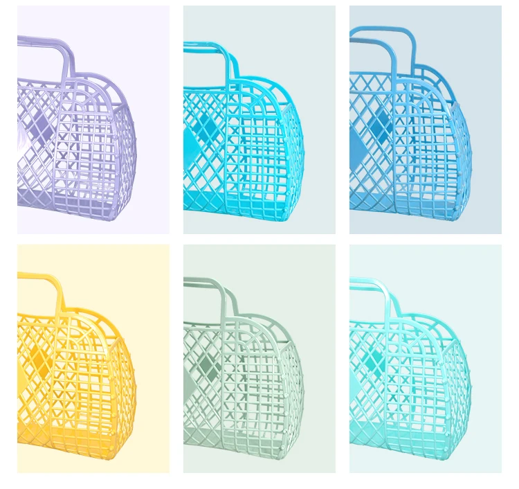 Модна преносима пластмасова сгъваема кошница за съхранение за домакинство