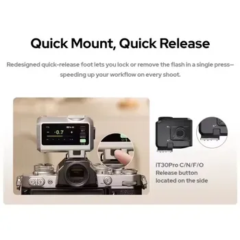 Godox IT30Pro Mini Wireless Camera Flash 2.8\" Touchscreen 2.4G TTL Auto-Exposure for Canon for Nikon for Sony Fuji Olympus product image