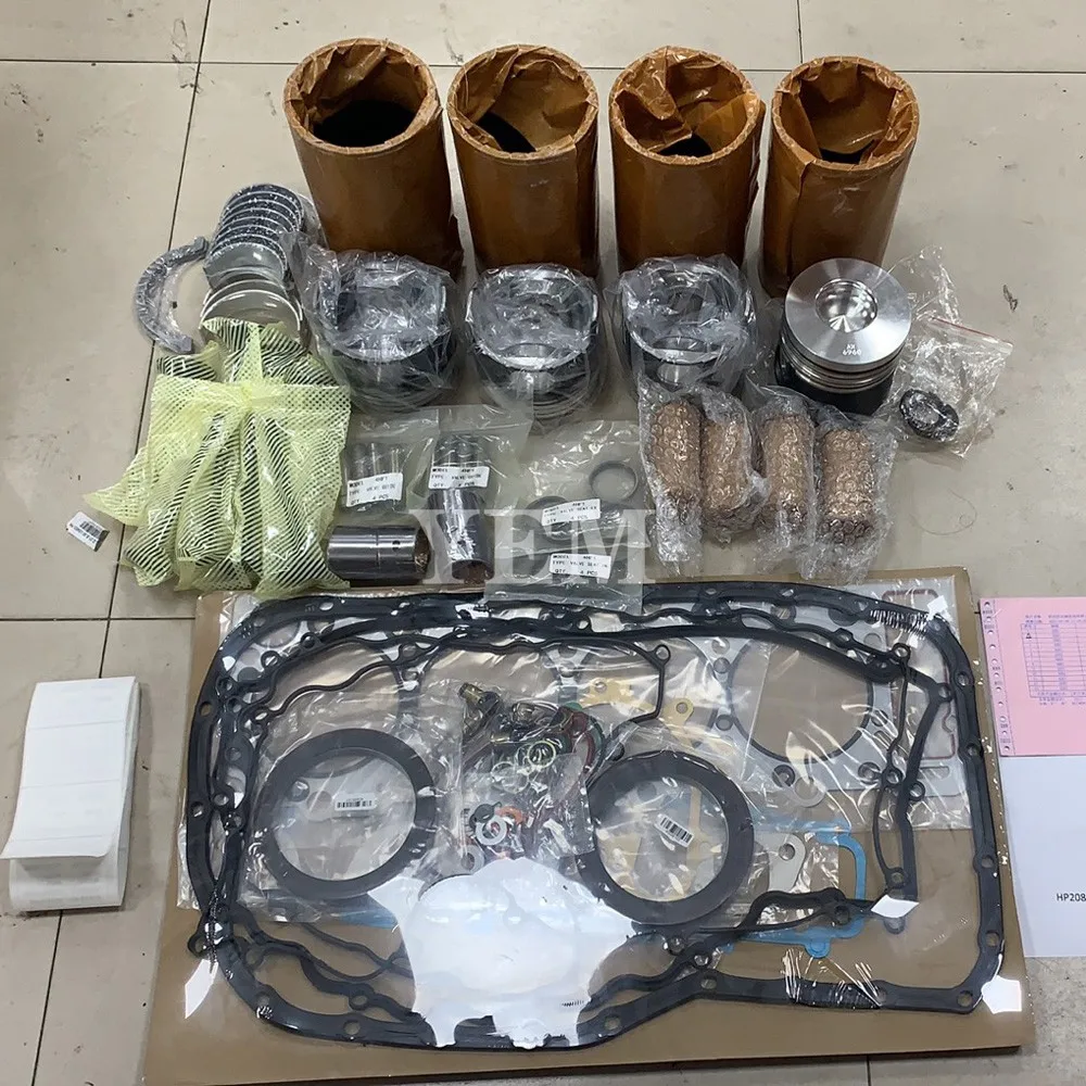 4HE1 Overhaul Kit With Bearings Piston Rings Full Gasket Set Liner Valve Kit for Isuzu