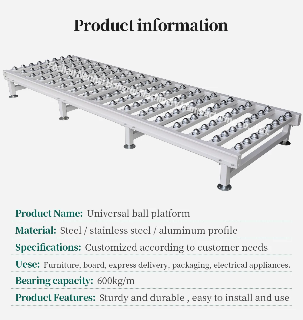 Manufacturer produces universal ball table stainless steel unpowered conveying equipment factory