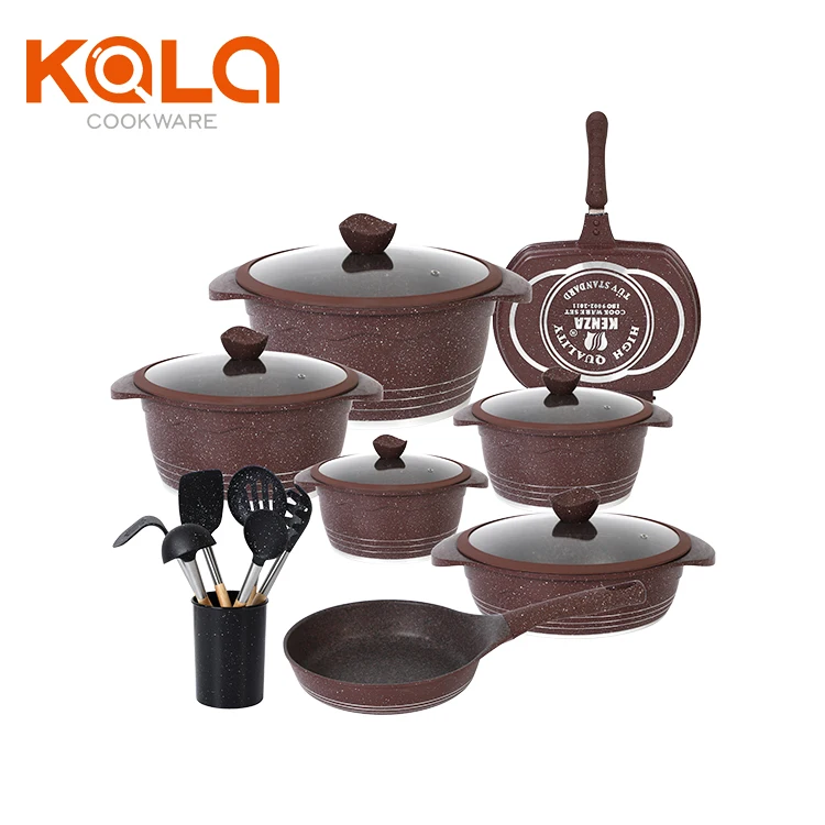 High Quality Rockland Kitchen Supplies 22pcs Cookware Set Non Stick