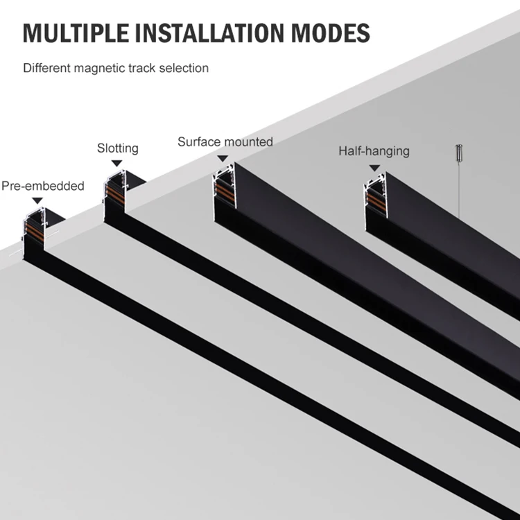 Hot Selling Simple Shape Stable Performance 6W 10W 14W 18W 20W 25W 30W Magnetic Led Track Lamp