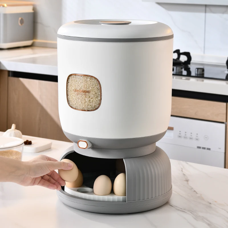 Loaded Rice Box Kworld Hot Rotating Rice Dispenser Kitchen Storage Container Box For ...