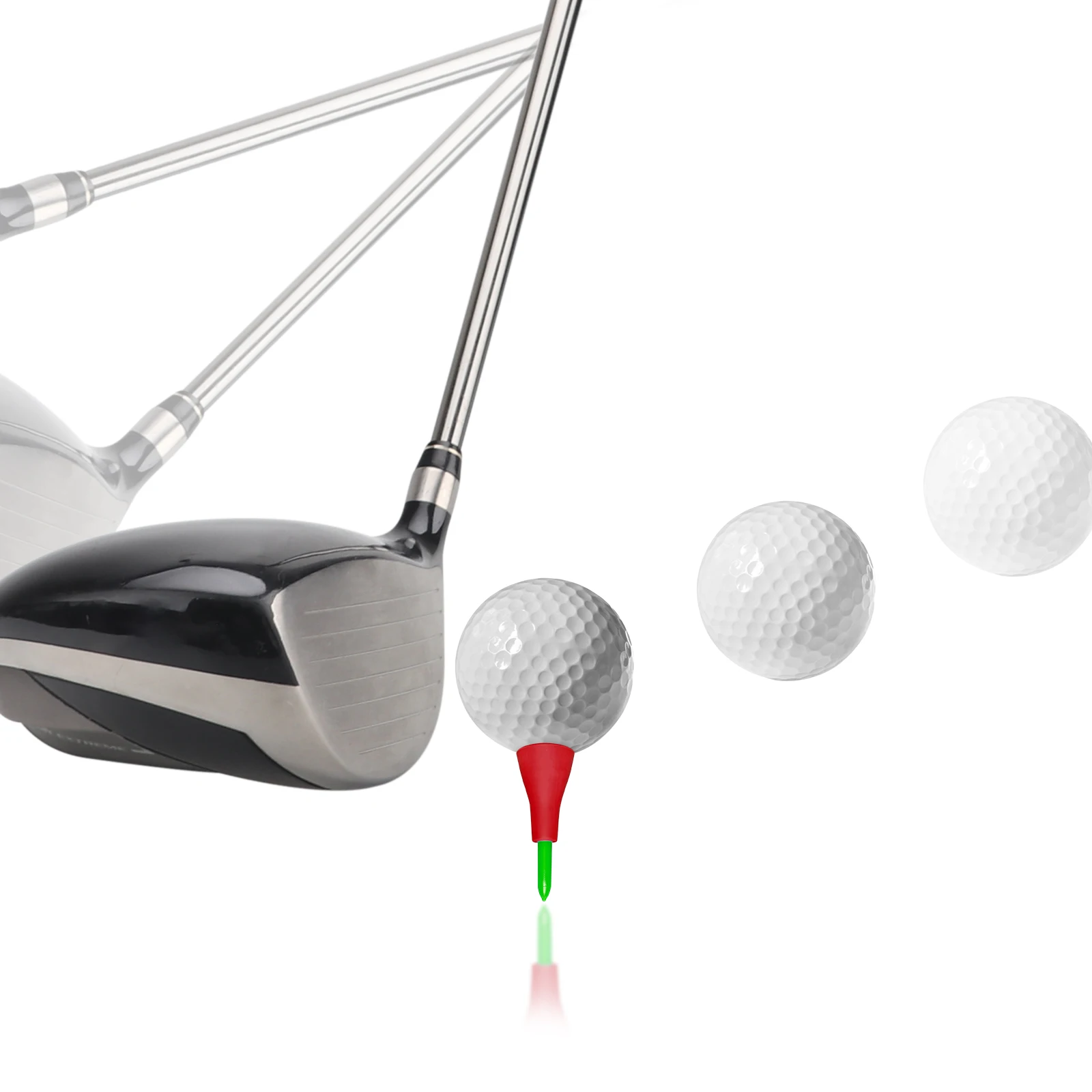 Low Moq Multiple Color Rubber Golf Tees Custom Logo Plastic Golf Tees