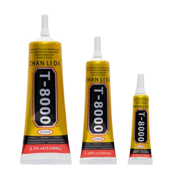 Zhanlida T8000 Clear Contact Adhesive Repair Glue With Precision Applicator Tip - 110ML 50ML 15ML T8000 Glue Adhesive