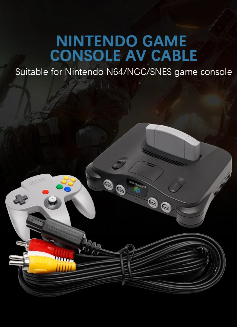 For Nintendo N64 Pal Console Av Cable Buy N64 Pal,N64 Av,For Nintendo