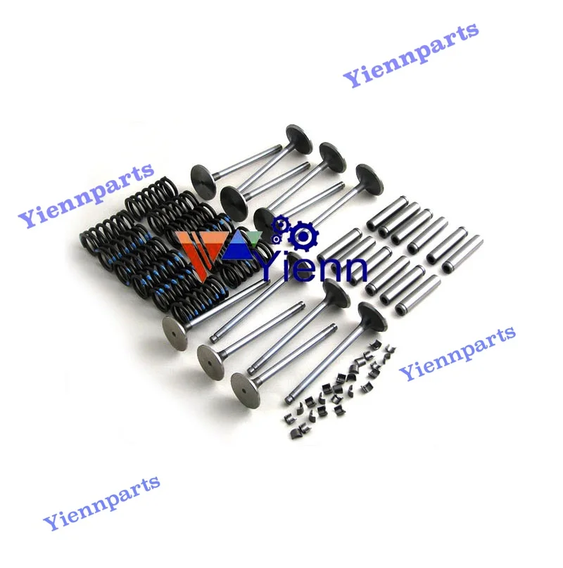 S6E S6E2 Engine Valve Train Kit for Mitsubishi Diesel Engine Parts Excavator Intake Valve and Exhaust Valve With Spring