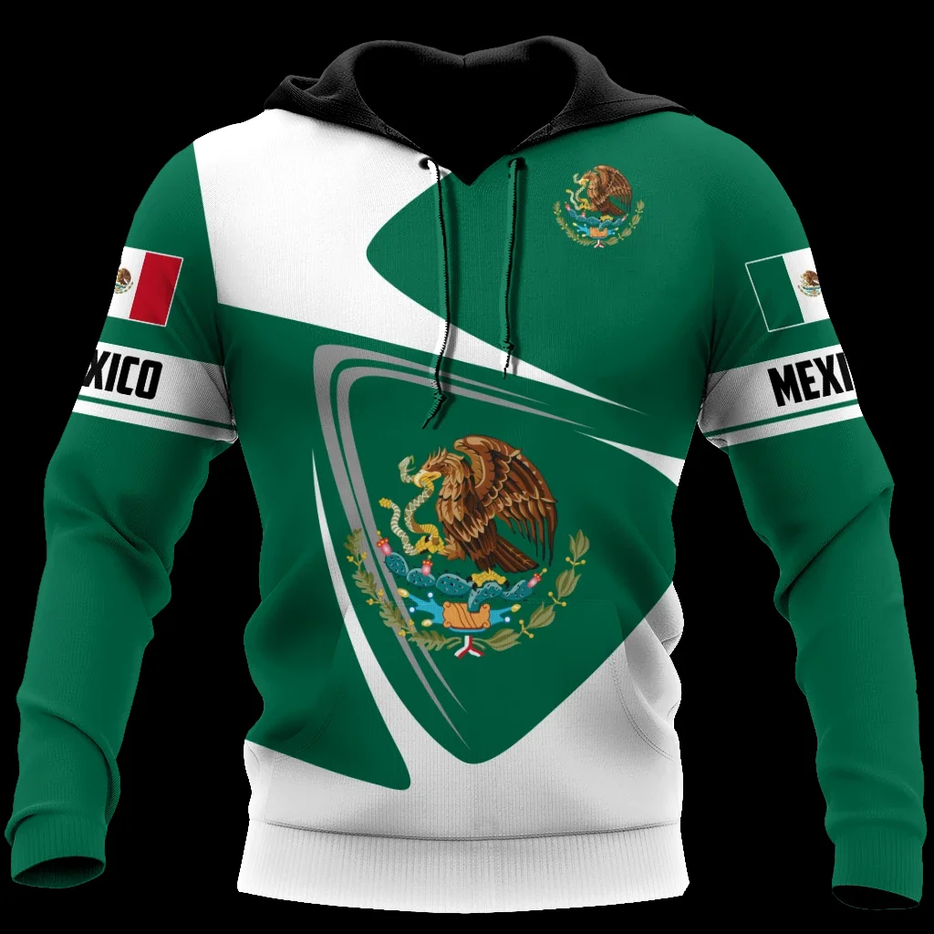 Sudadera con capucha negra de México para hombre, suéter con