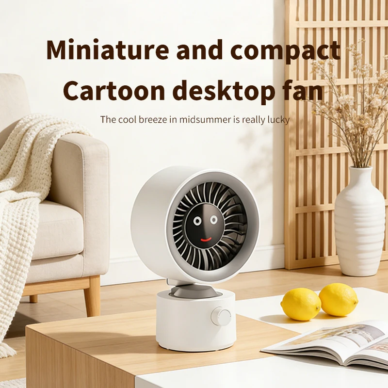 Air Circulating Desk Fan for Bedroom Home Office 100 Speed Settings Mini Portable Table Cooling Fan for Household Room Kitchen