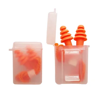P8-2 Clip box Safety silicone  Audition Swimming earplugs Soundproof shooting ear plugs with carry around plastic case