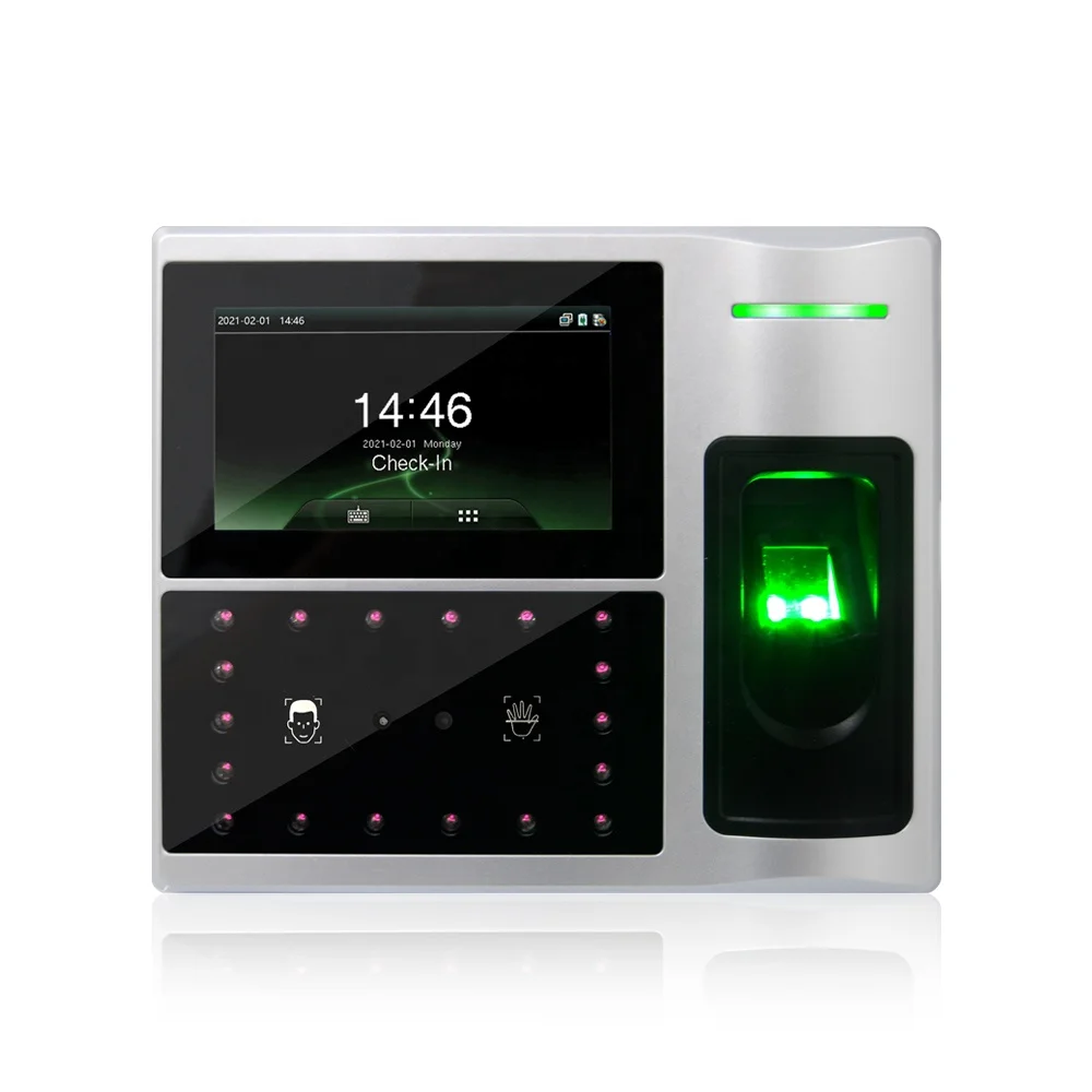 Large Capacity Palm and Face and Biometric Time Attendance System and Access Control Terminal with WIFI