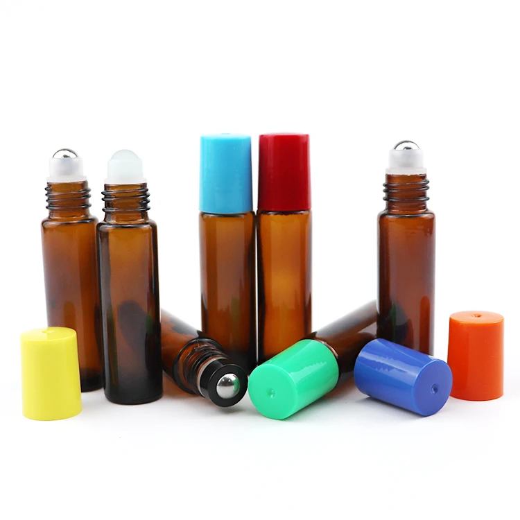 Leak proof 5ml 10ml 15ml roller bottle amber essential oil roller bottle essential oil roller bottle boxes