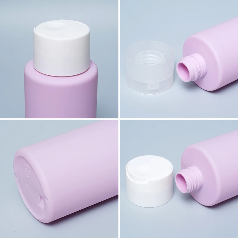 Custom 90ml 300ml 500ml HDPE Soft Touch Squeeze Plastic Lotion Bottle Shampoo Bottles With Press Top Cap