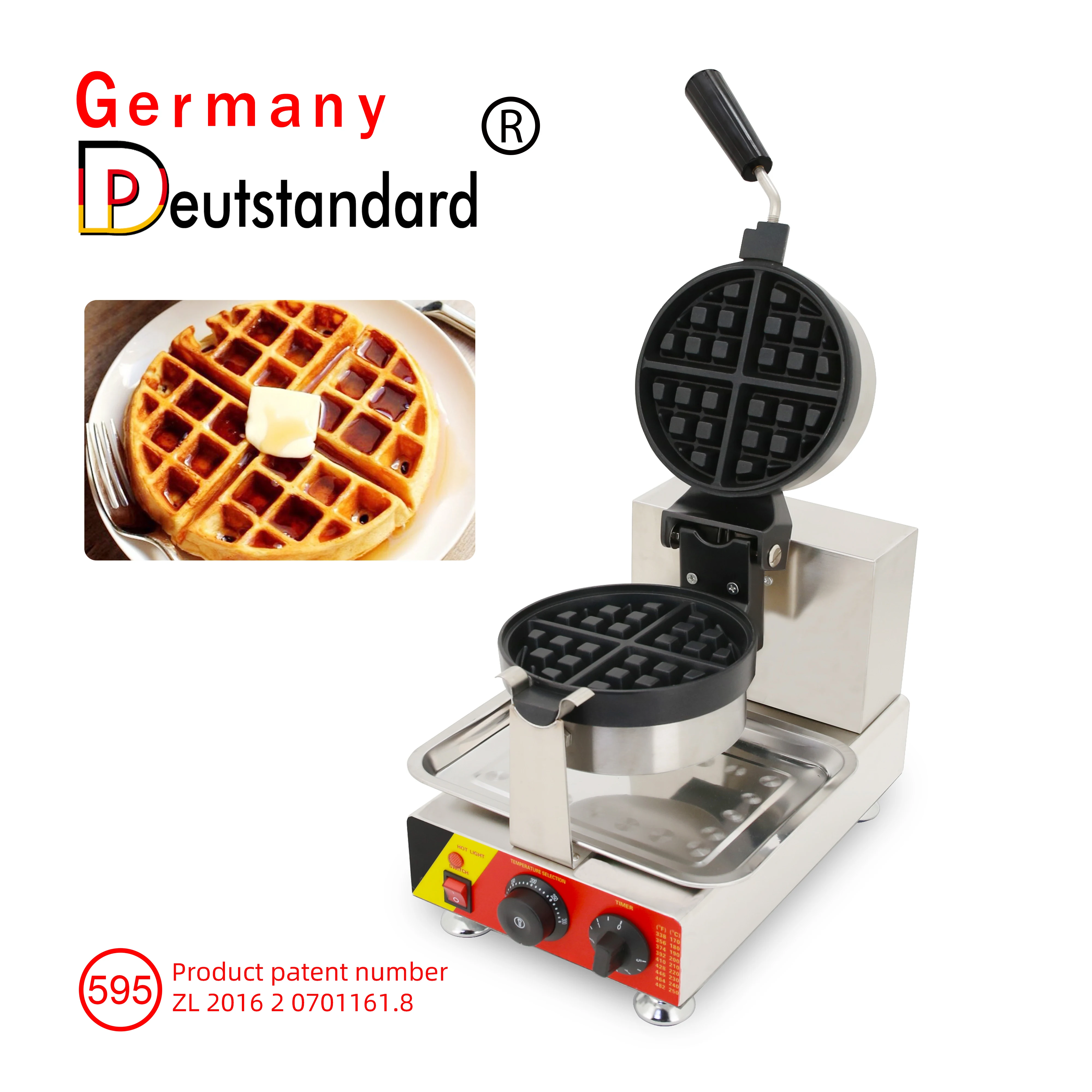 Commercial Mini Waffle Maker Rotate Waffle Machine with CE