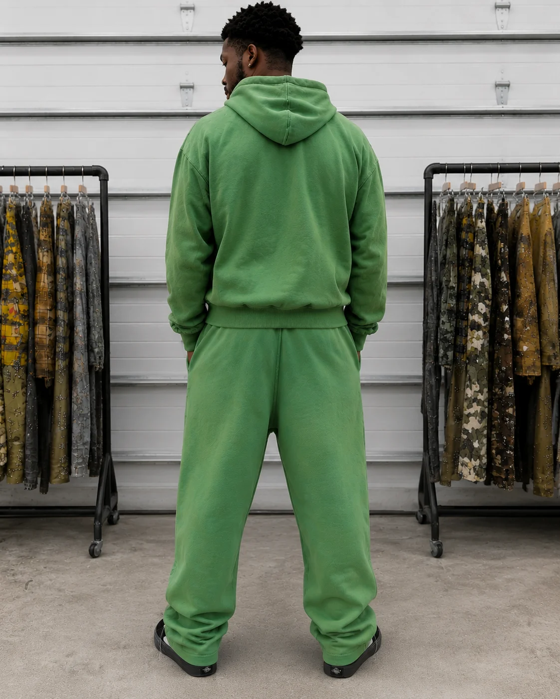 Manufacturers Custom Cropped Distressed Zip up Sweatsuit Rhinestone Streetwear Tracksuit Baggy Flared Sweatpants and Hoodie Sets gallery 4