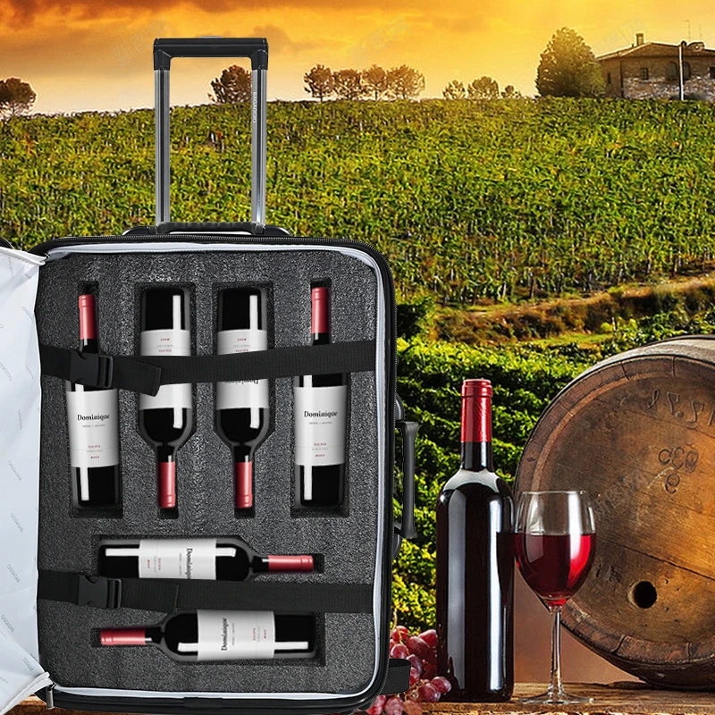Wholesale Wine Valise Hard Suitcase Luggage For Bottled Treasures New