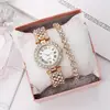 Gold watch+bangle+box