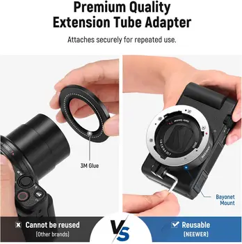 NEEWER Wide Angle Lens Compatible with Sony ZV1 Camera, 2 in 1 18mm HD Wide Angle & 10x Macro Additional Lens with Extension product image