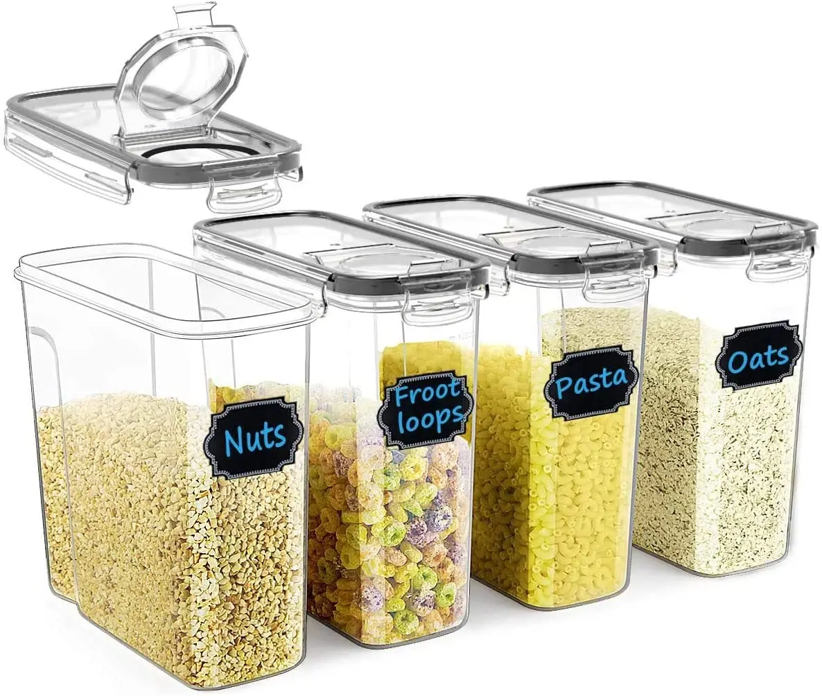 Plastic Food Storage Containers 4L Containers with Airtight BPA