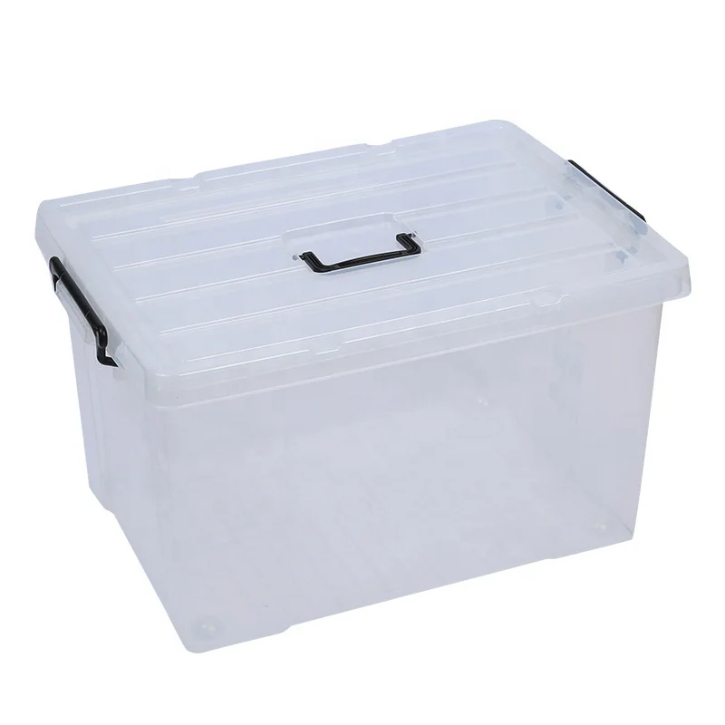 Transparent Storage Box Clear Stackable Toy Storage Bins Small Plastic Bin  with Lids