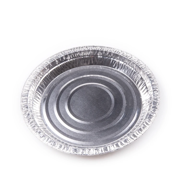 product tia yb72 9 inch round plate pizza tray aluminum foil container meal prep storage tray reusable foil container for home kitchen-2