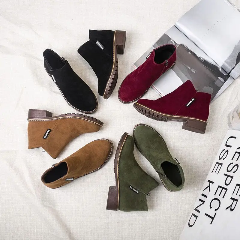 Botas de cuero de tacón bajo para mujer Botas largas Botas de mujer de alto  nivel comprar a buen precio — entrega gratuita, reseñas reales con fotos —  Joom