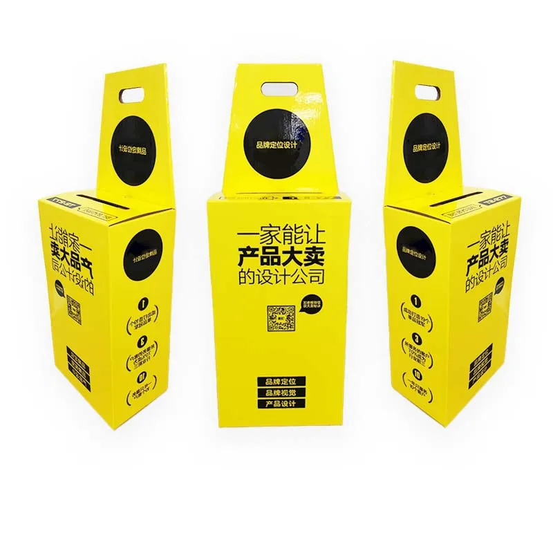 Custom recyclable corrugated display trolley box Exhibition sample paper trolley case Advertising carton