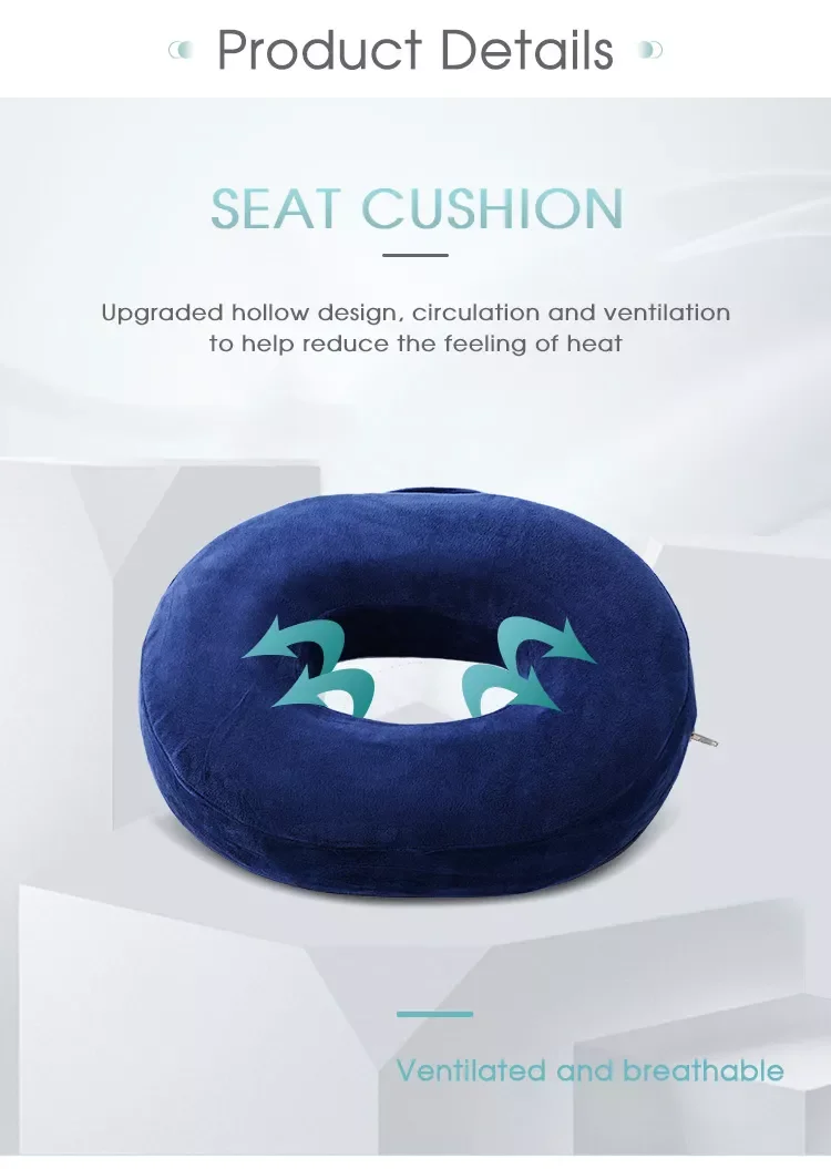Customization Ergonomic Orthopedic Portable Memory Foam Anti-Bacteria Removable Washable Coccyx Seat Cushion for Car Office