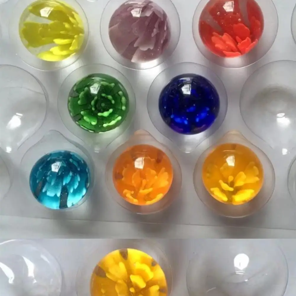 Индивидуальный креативный Рождественский стеклянный шар с цветными цветами, 25 мм