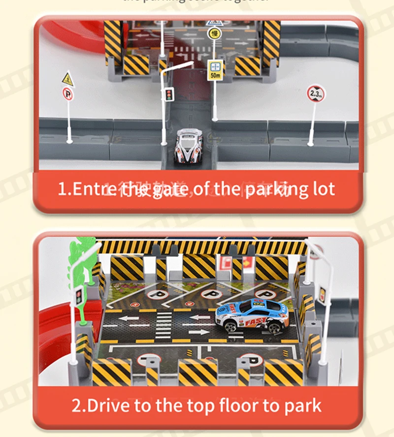 Car Parking Lot Toy Adventure Race Track Electronic Educational Kids ...