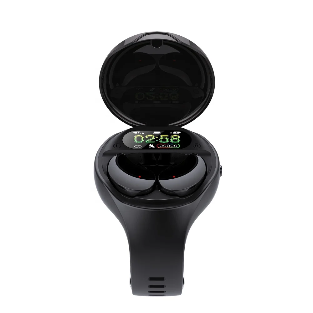 Leadingplus 2022 OEM 2 в 1 умные часы TWS беспроводные наушники со светодиодным дисплеем Bluetooth BT спортивные Игровые W1 с