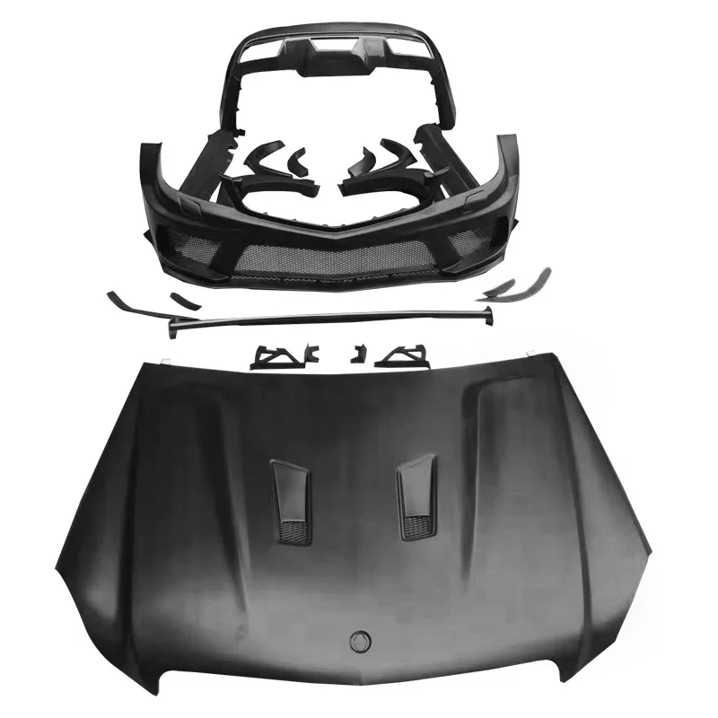 Full Set Carbon Fiber Fibre Bu Bodykit Wide Body Kit with Hood Front Rearmper For Mercedes Benz W204 AMG C63 2007-2014