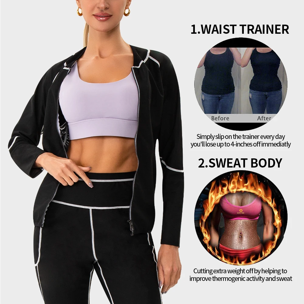 Custom Logo Sauna Suit for Women Weight Loss Sweat Suits