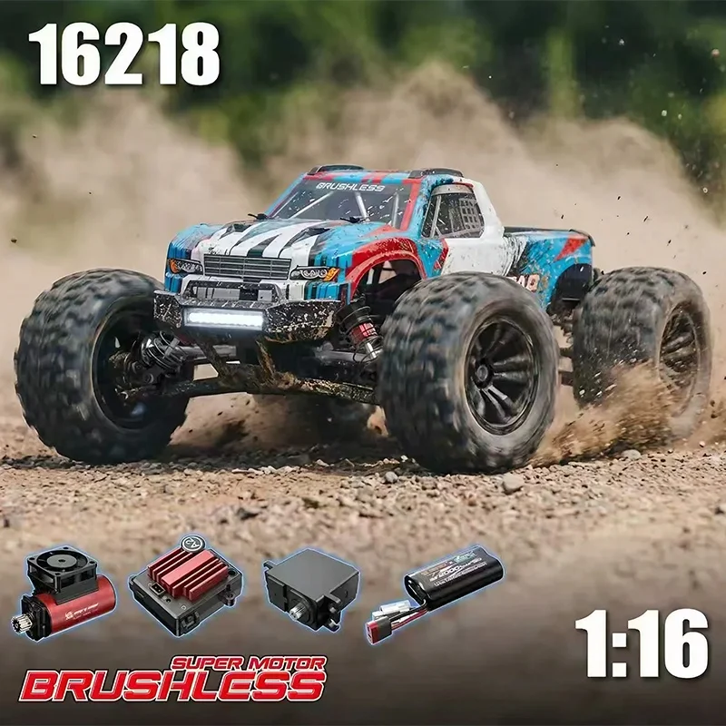 MJX Hyper Go 16218 1/16 Scale 4WD Brushless RC Monster Truck 45KMH