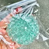 6cm glazed transparent blue rattle ball