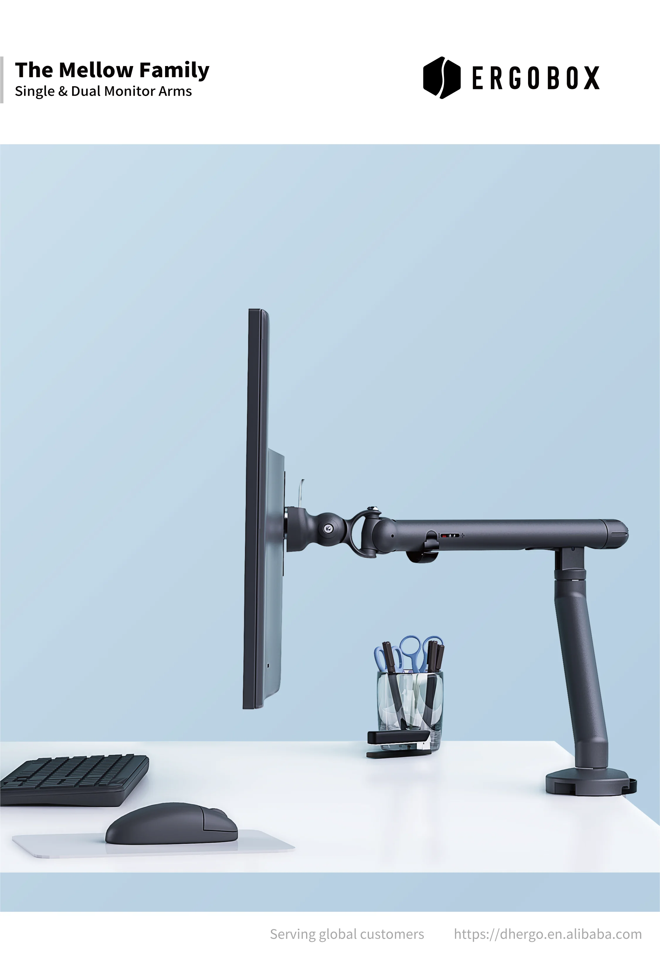 Thumbnail of High Quality Single Arm Monitor Screen Spring Adjustment Force Value Aluminum Monitor Arm - Buy Monitor Stand,Monitor Arm,Aluminum Monitor Arm Product on Alibaba.com