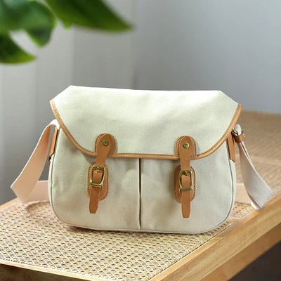 Original Japanese canvas bag women's large capacity retro Shoulder Bag Messenger Bag