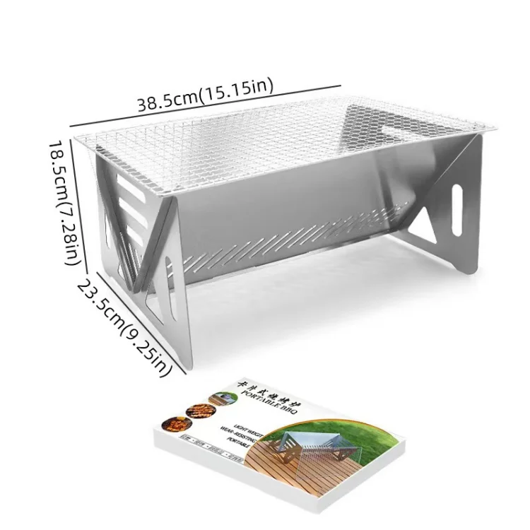 OEM ODM Outdoor Folding Smokeless BBQ Stove Remote Control Stainless Steel Stone Construction Convenient Wood Burning Mini Grill manufacture