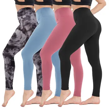 polyester spandex high waist leggings pants