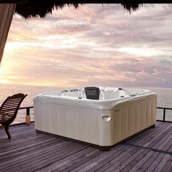 hot selling 2 lounges 3 seats acrylic whirlpool