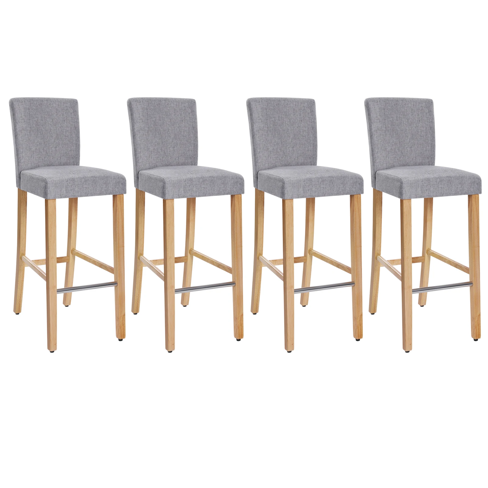 Songmics Modern Pine Wood Bar Stool Chair Furniture High-leg Counter ...