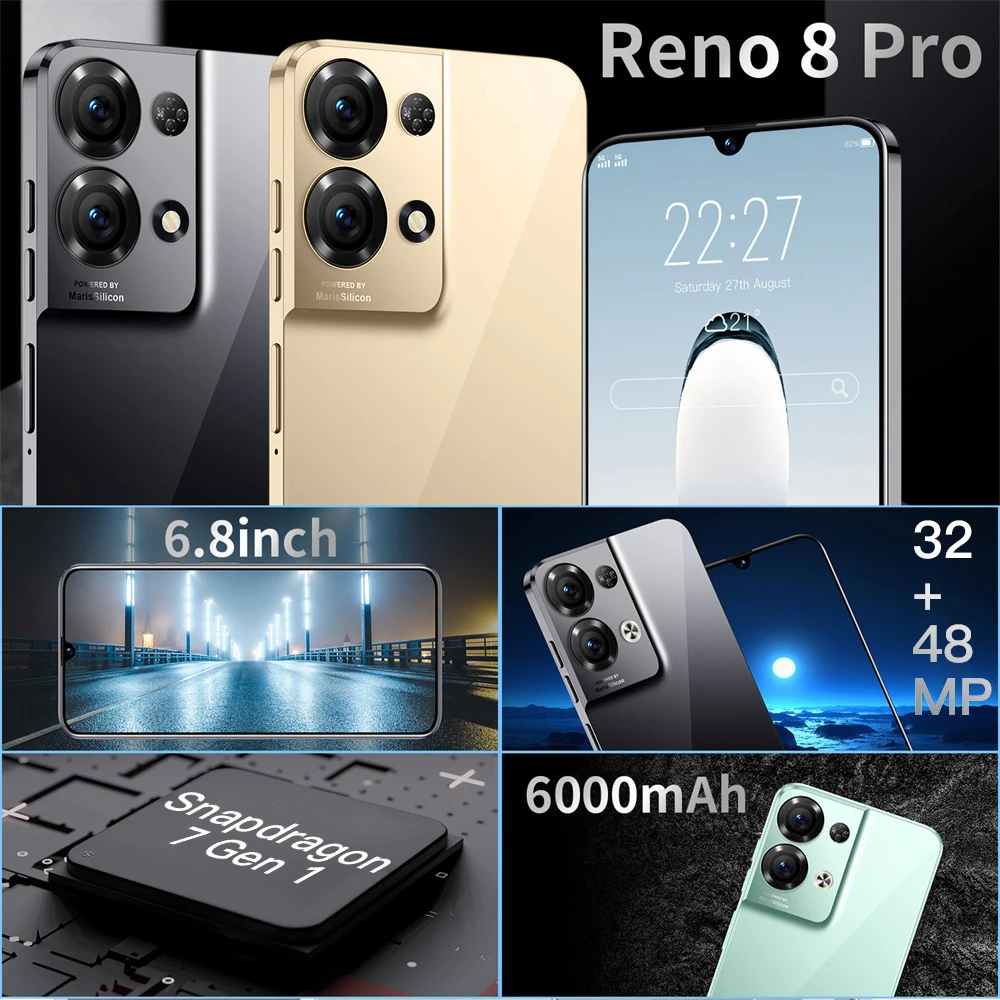 2023 New Reno 8 pro tecno camon 19 pro cellphones poco x4 pro realme mobile phone 4g